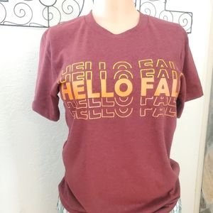 Hello.Fall graphic t shirt